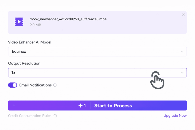 how to enhance video quality online - step 2