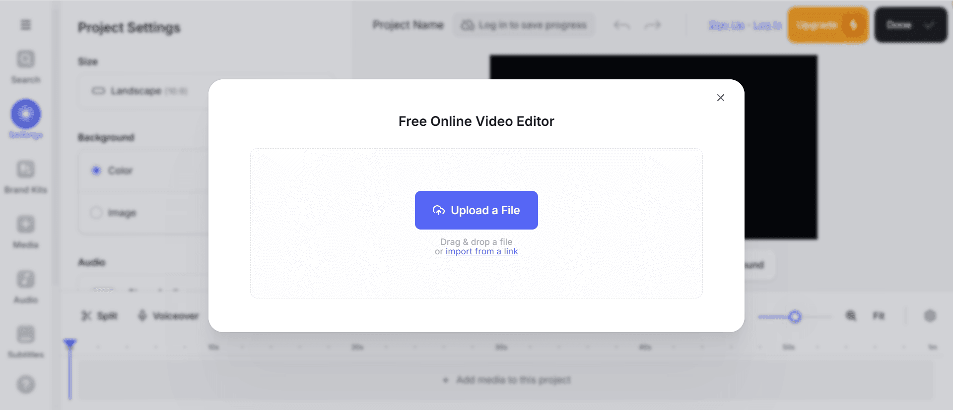 veed video editor-step1