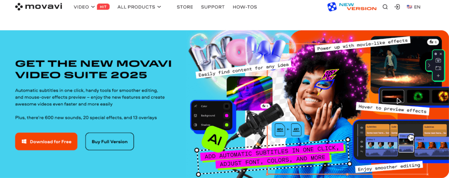 movavi video editor screenshot