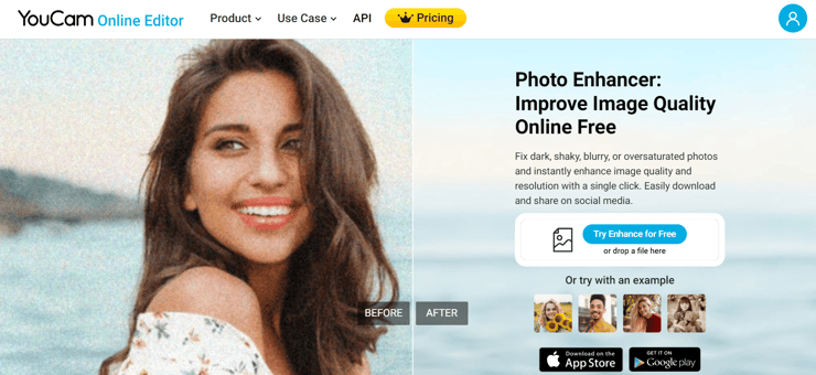 YouCam Online Editor interface