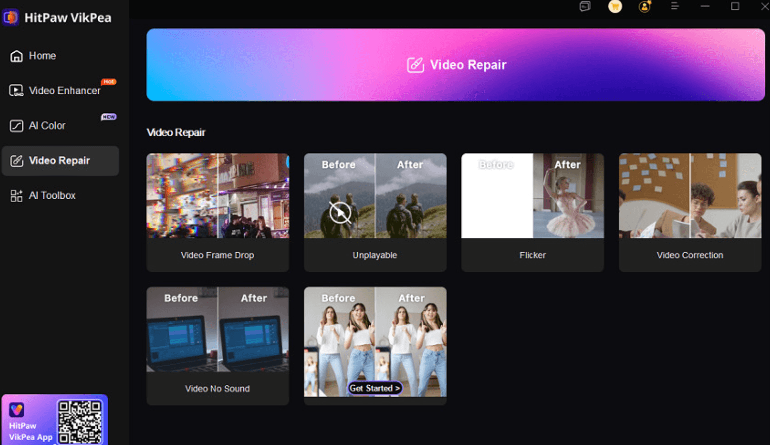 VikPea Mobileアプリの画面