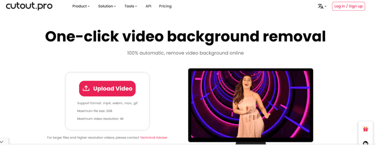 Removing Video Background in Cutout.Pro