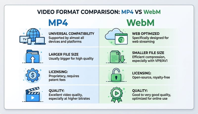 WebM vs MP4 comparison