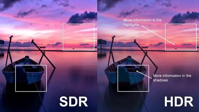 HDRとSDRの効果比較