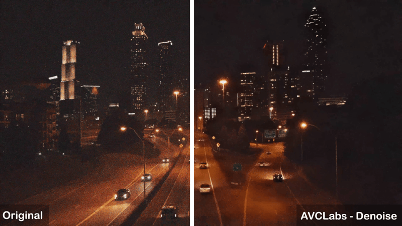 avclabs video enhancer ai - Denoise effect