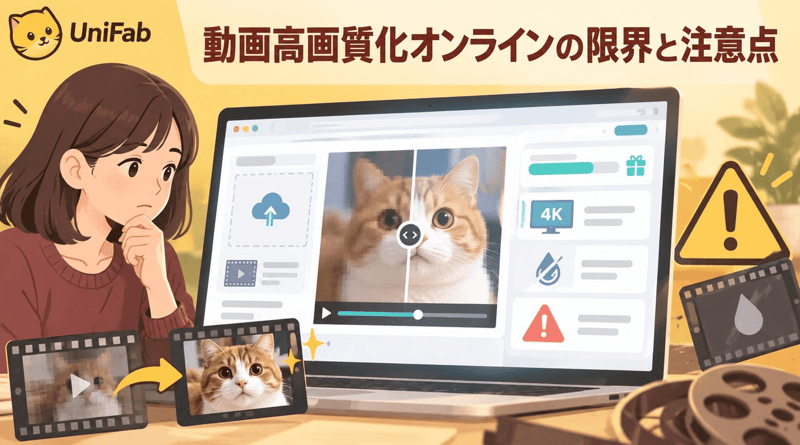 動画高画質化はオンラインでどこまで可能？無料範囲と注意点