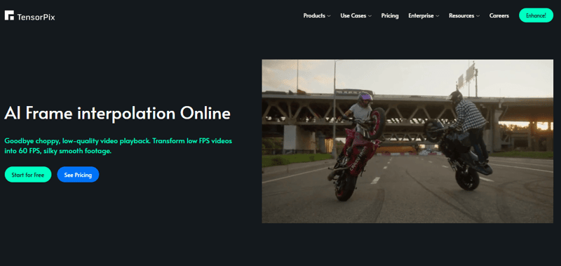 tensorpix ai frame interpolation