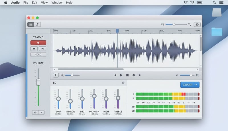 Konzept Audio-Editor Wellenform EQ