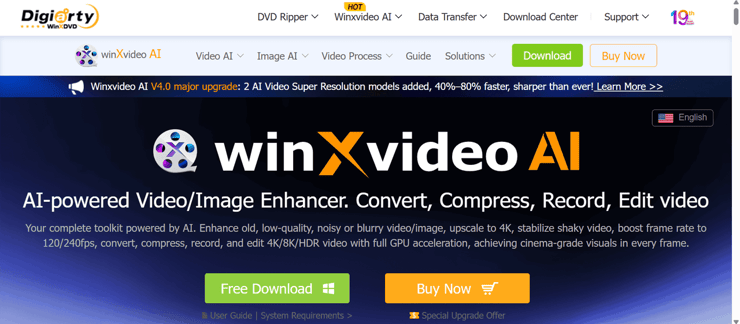 winxvideo AI Video Restoration Software
