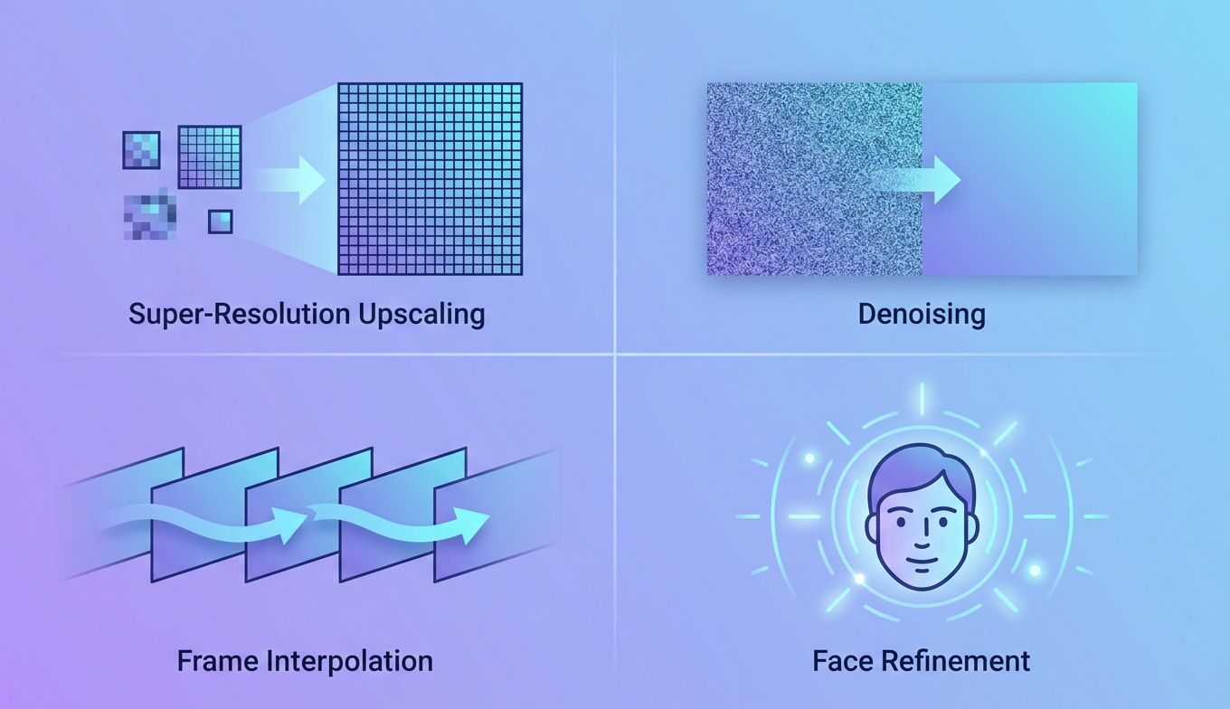UniFab Video-Enhancer-Pipeline für Entrauschen, Hochskalieren und Stabilisieren
