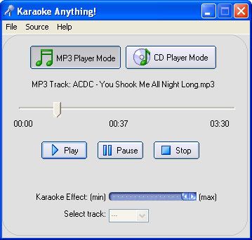 karaoke anything interface