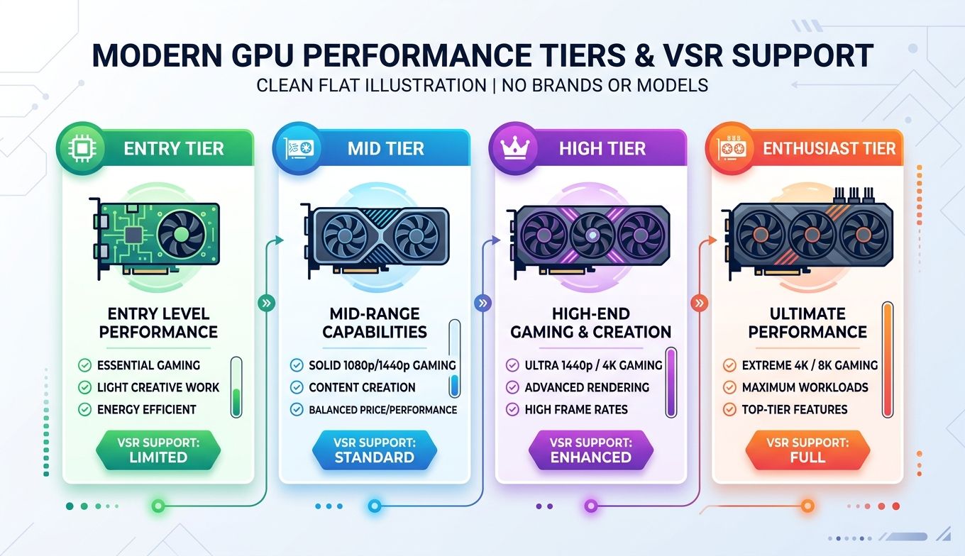 NVIDIA RTX GPU Qualitätslevel Vergleich für Video Super Resolution