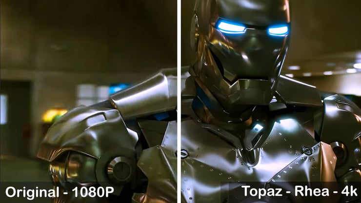 topaz video ai のrheaモデルの効果