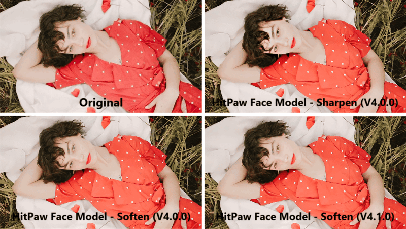 hitpaw face model review - soften vs sharpen