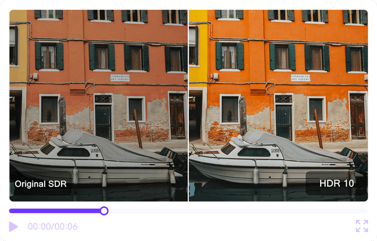 sdr vs. hdr10 image