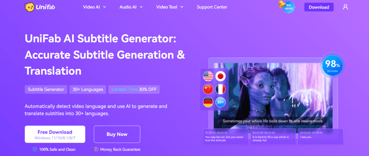 UniFab AI movie translator