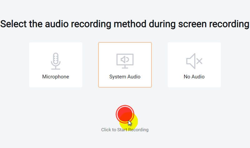 select the “Red” recording option
