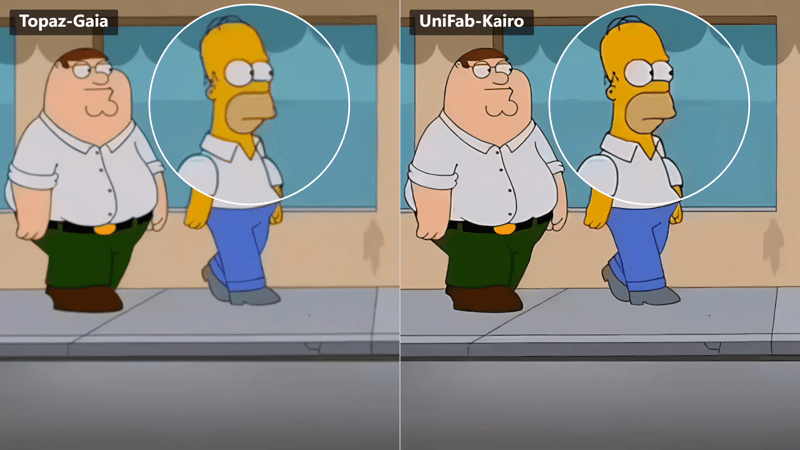 Topaz Gaia vs UniFab Kairo upscaling effect