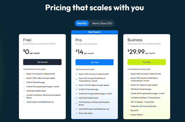 flixier pricing