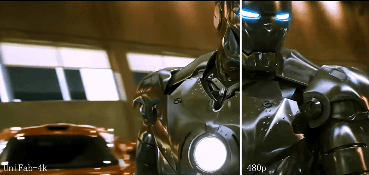 unifab 480p vs 4k with iron man