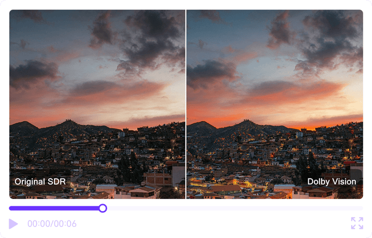 sdr vs. dolby vision image