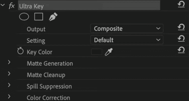 Remove background from video in Premiere Pro - select color