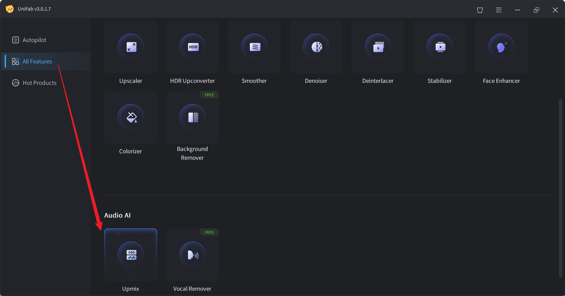 how to enhance audio quality with unifab - step1