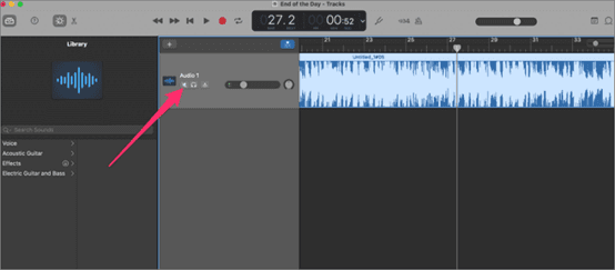 Mute or delete vocals with garageband