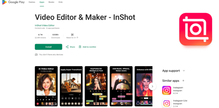 inshot add text to video