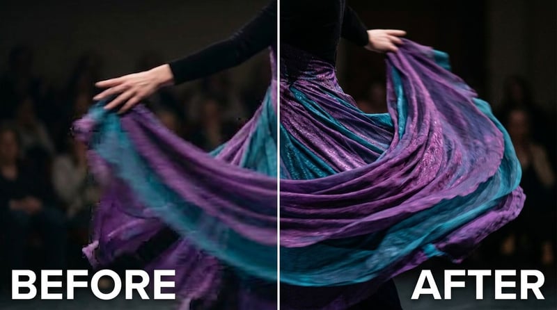 Before and after upscaling a Seedance clip with clean reconstructed edges at 4K with UniFab
