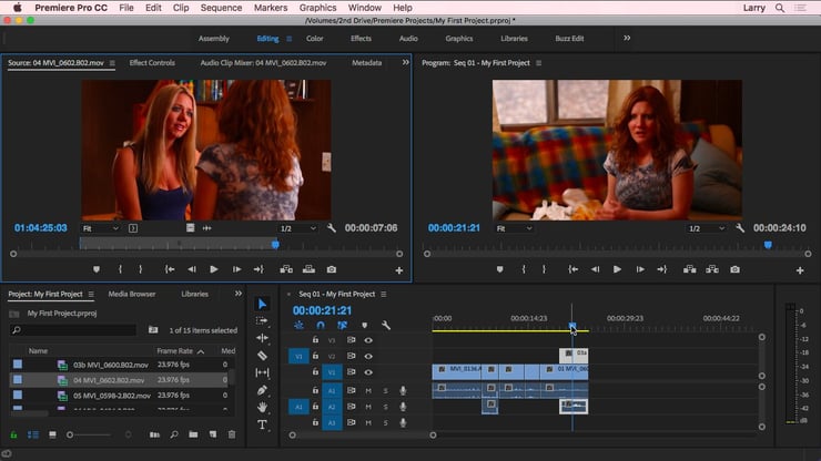 Adobe Premiere Pro CC interface
