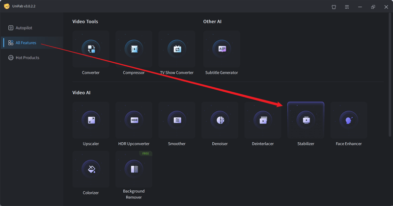 how to stabilize video with unifab - step1