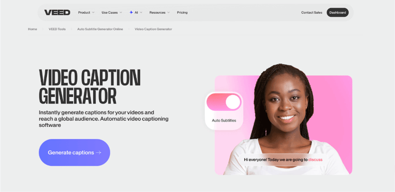 veed.io caption generator