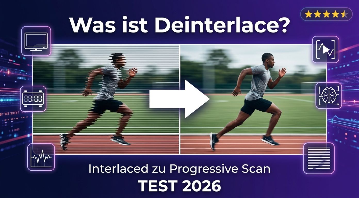 Deinterlace erklärt: 5 Tools und HandBrake-Anleitung 2026