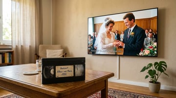 Altes Hochzeitsvideo in HD hochskalieren: KI-Anleitung 2026