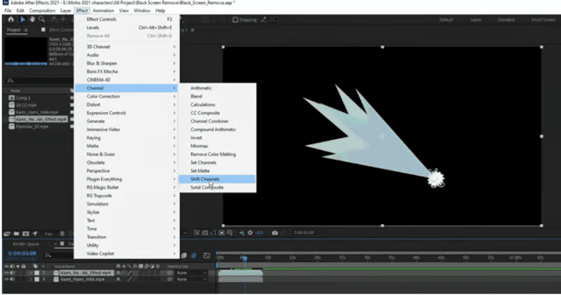 Remove background from video in After Effects - black bg