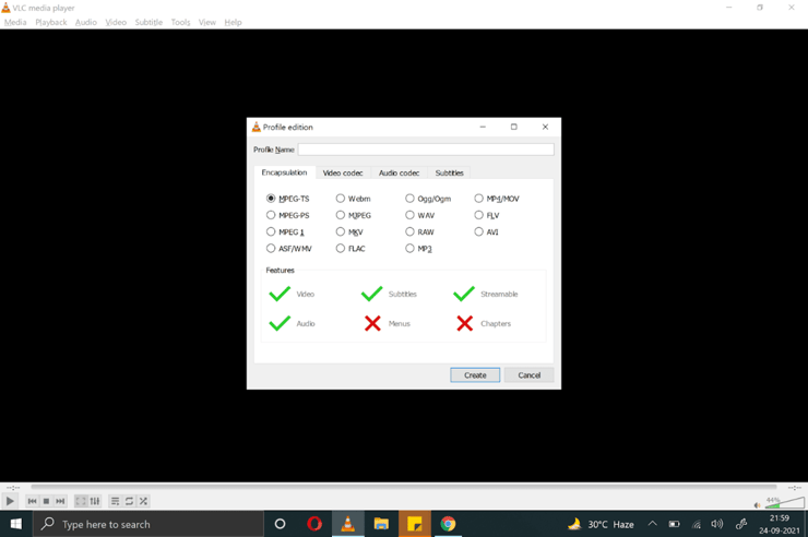 vlc operation step5