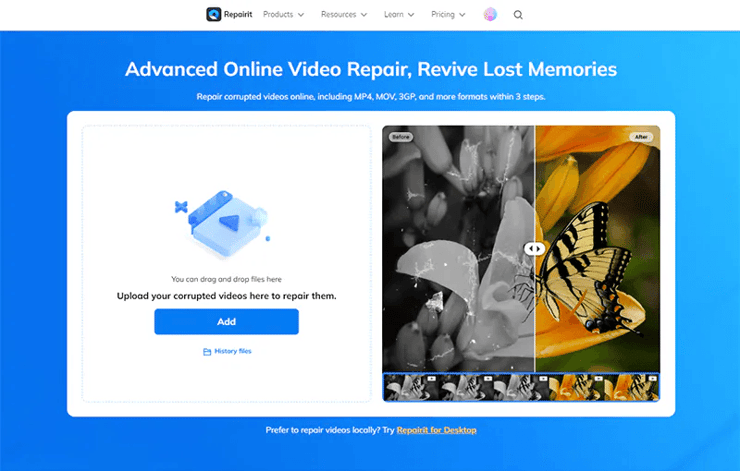 Wondershare Repairit Online Video Repair