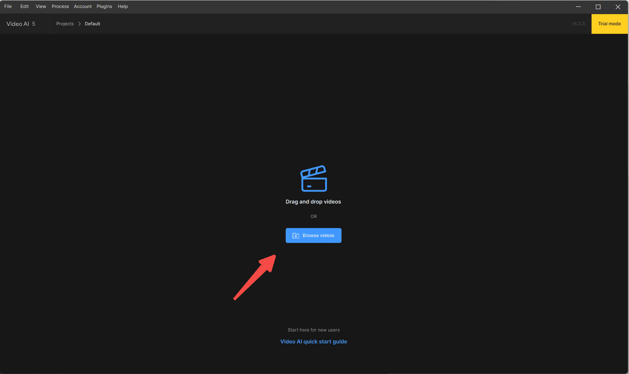 topaz video AI interface