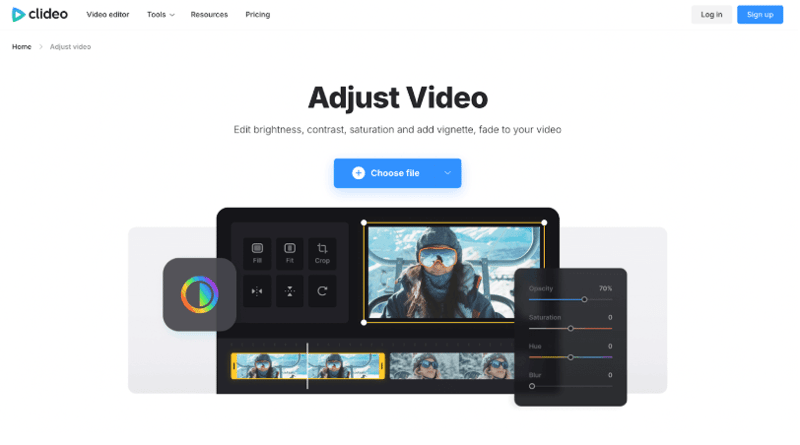 Clideo Video Brightener