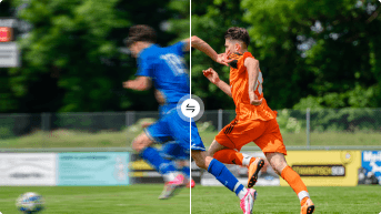 Motion artifact removal in sports scene