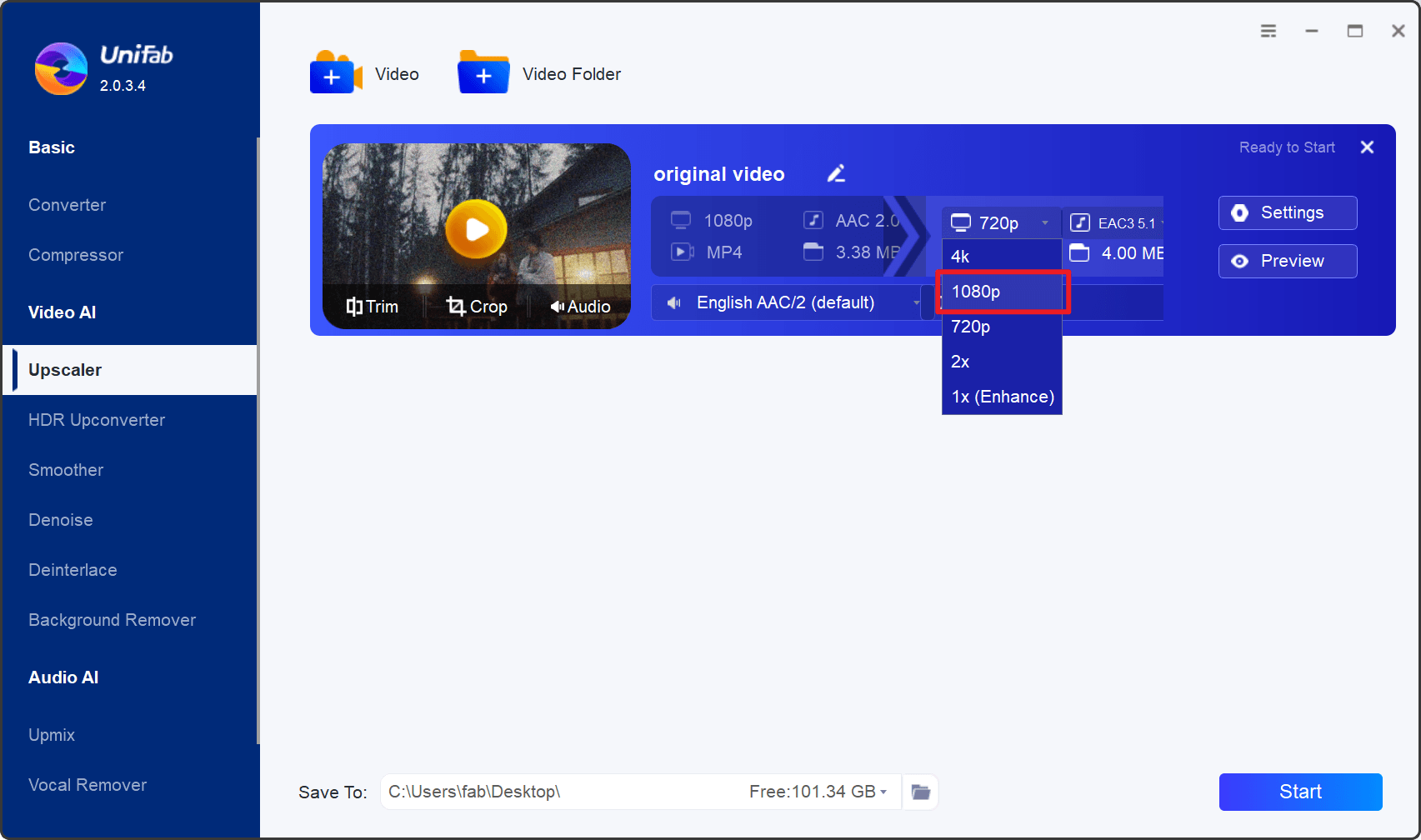 adjust video bitrate for 1080p 60fps-step1