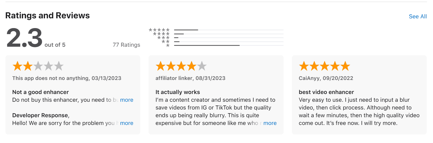 HiQuality iOS store rating for mobile noise reduction