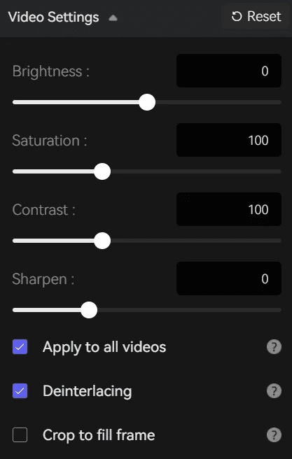 Adjust Video and Output Settings