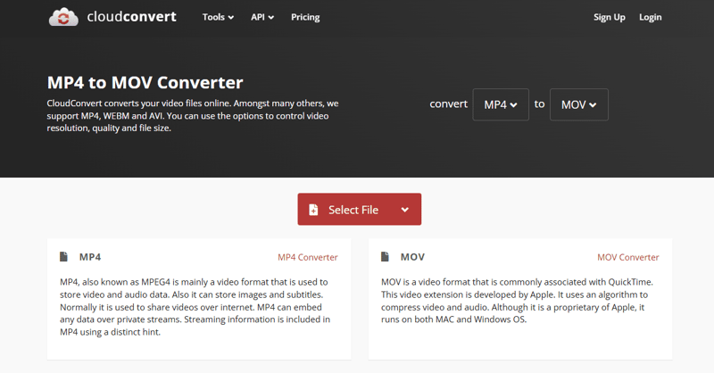 cloudconvert mp4 to mov converter