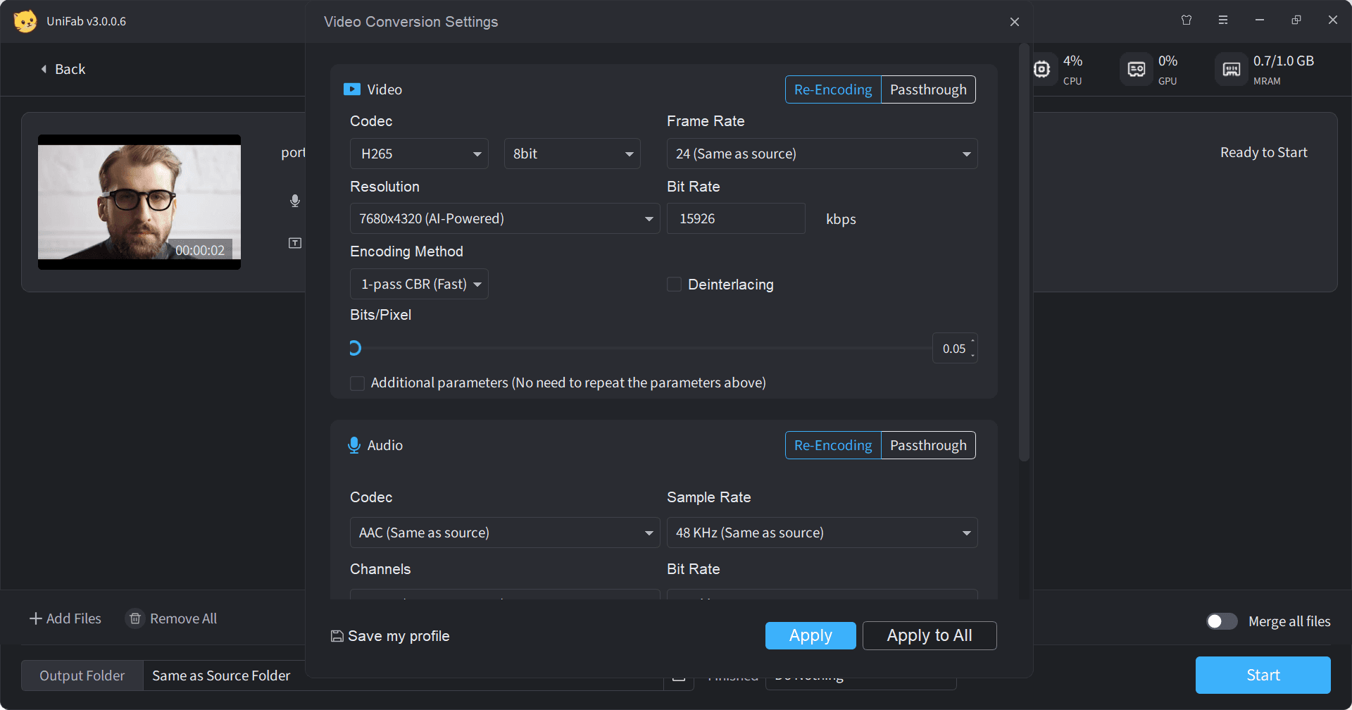 convert webm to mp4 - step4