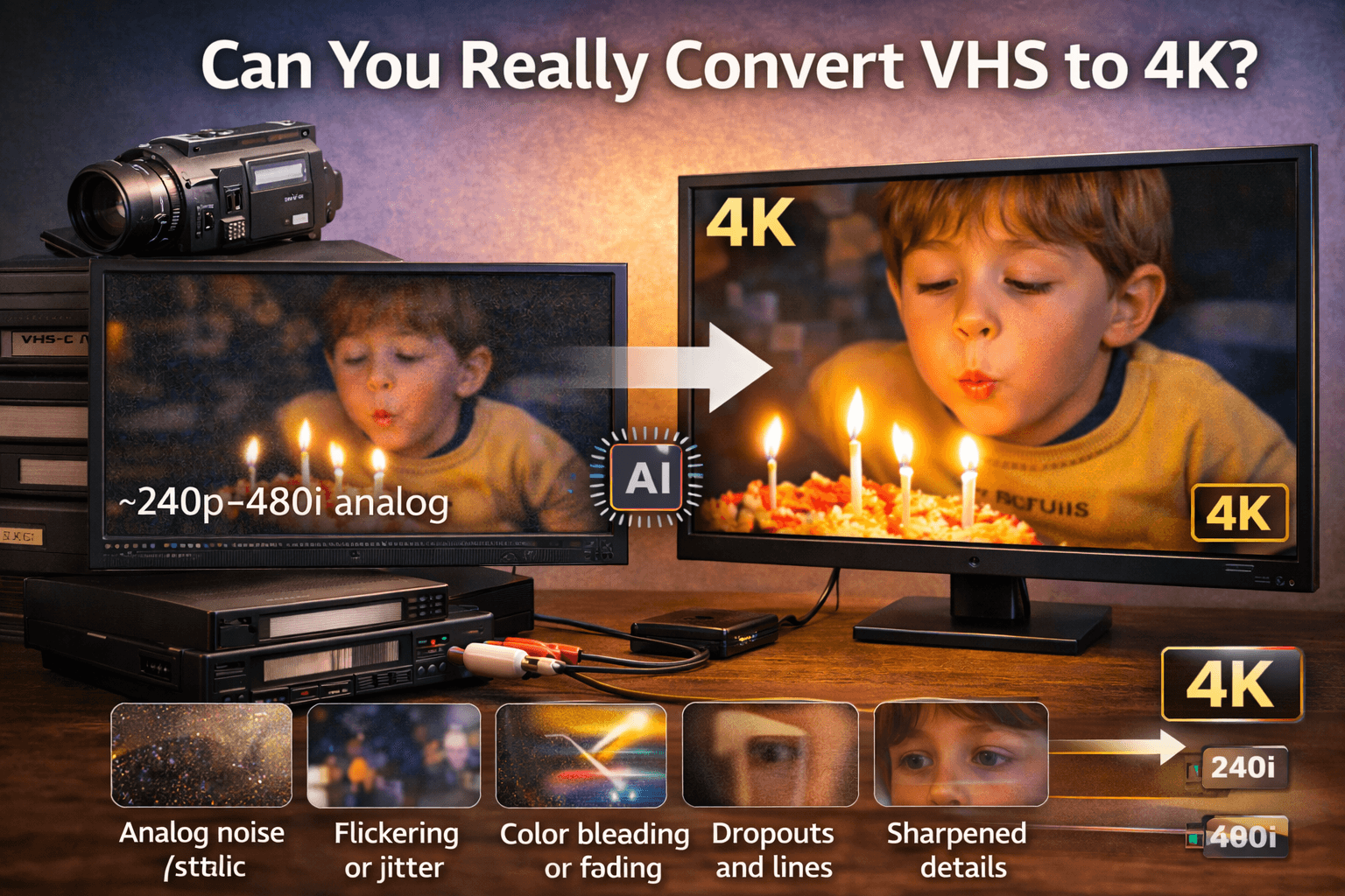 AI VHS Restoration: How to Restore VHS Footage and Convert VHS to 4K in 2026 (Ultimate Guide)
