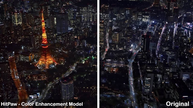 hitpaw color enhancent for nightscape video