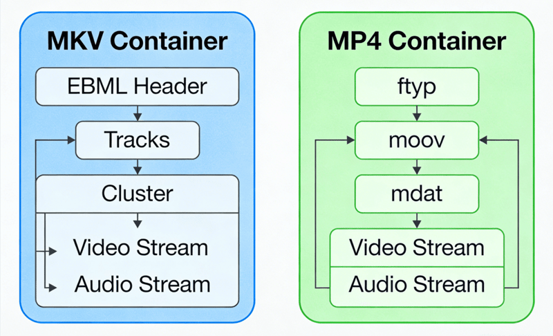 mkv container and mp4 container