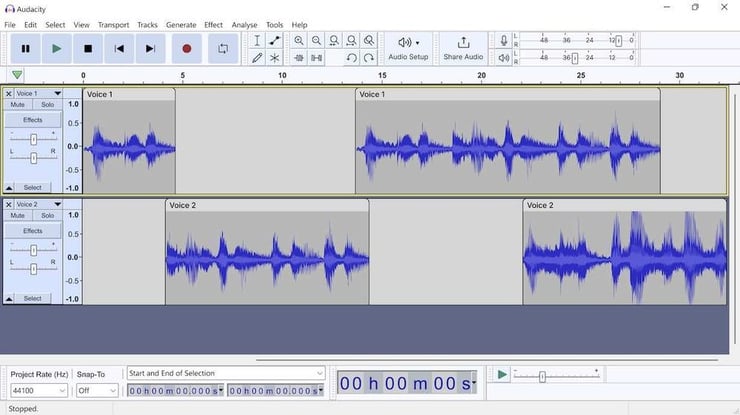 audacity interface